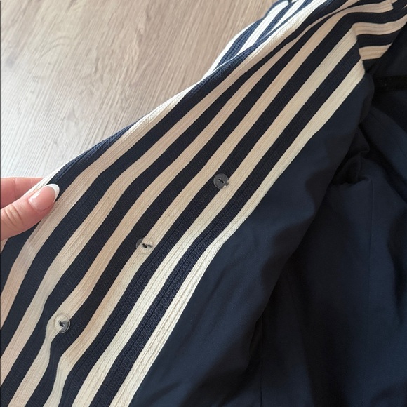 L'AGENCE Striped Blazer in Navy and Cream - Picture 5 of 8